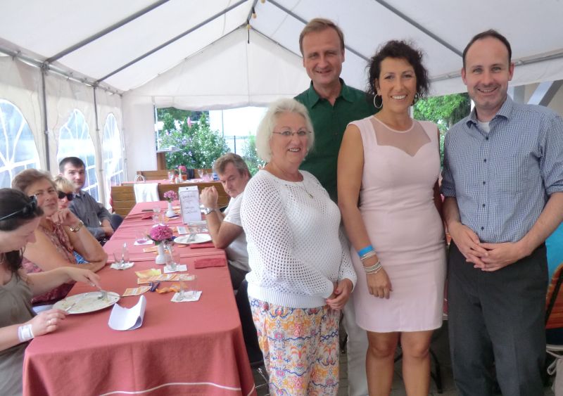 Vorsitzende des Gemeindeseniorenbeirates Evelin Miethke, Bundestagsabgeordneter Hans-Georg von der Marwitz, Landtagsabgeordnete Kristy Augustin und Vize-Landrat Friedemann Hanke (v.l.n.r.)